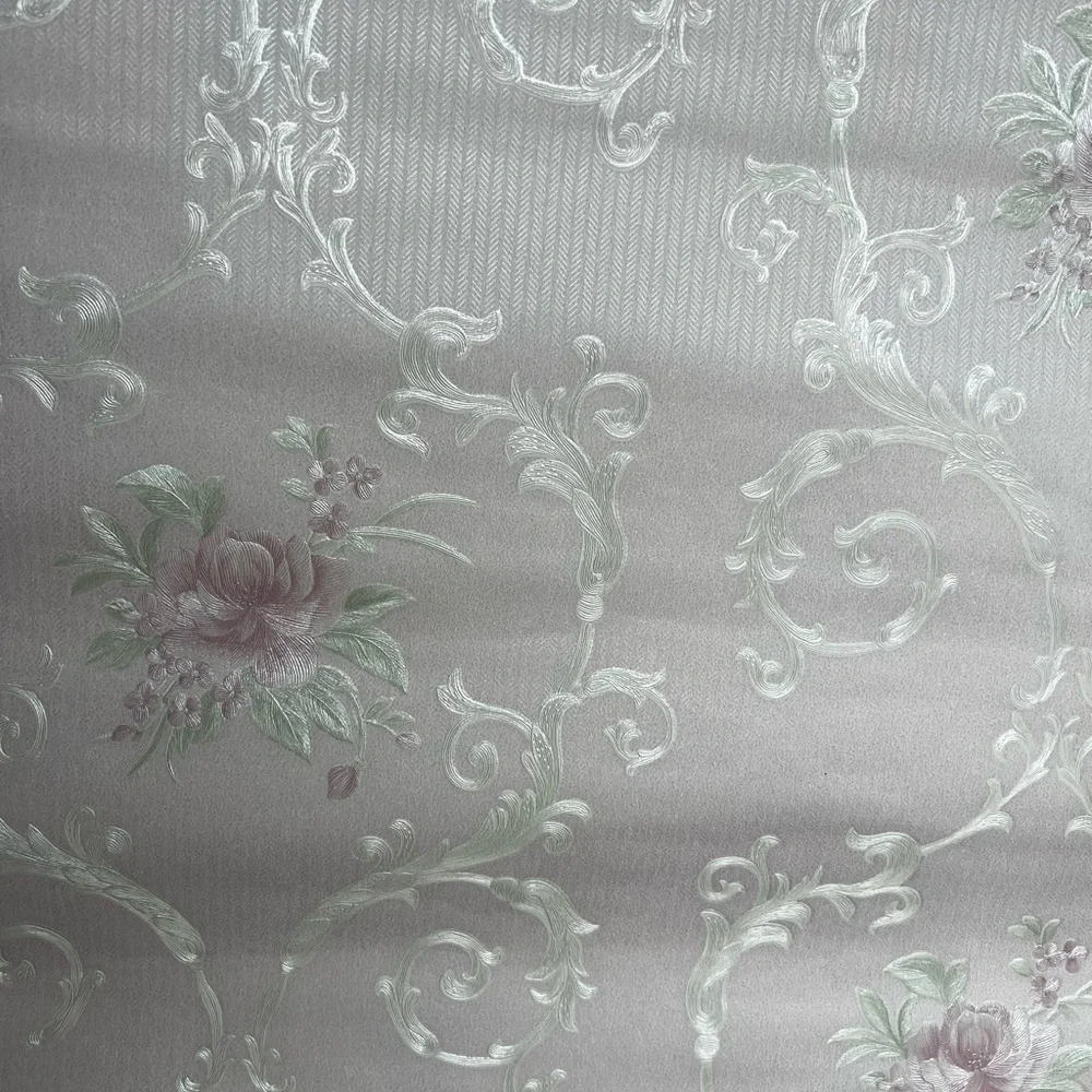 Self-Adhesive European-Style 3D Floral Wallpaper (Set of 4 Rolls)
